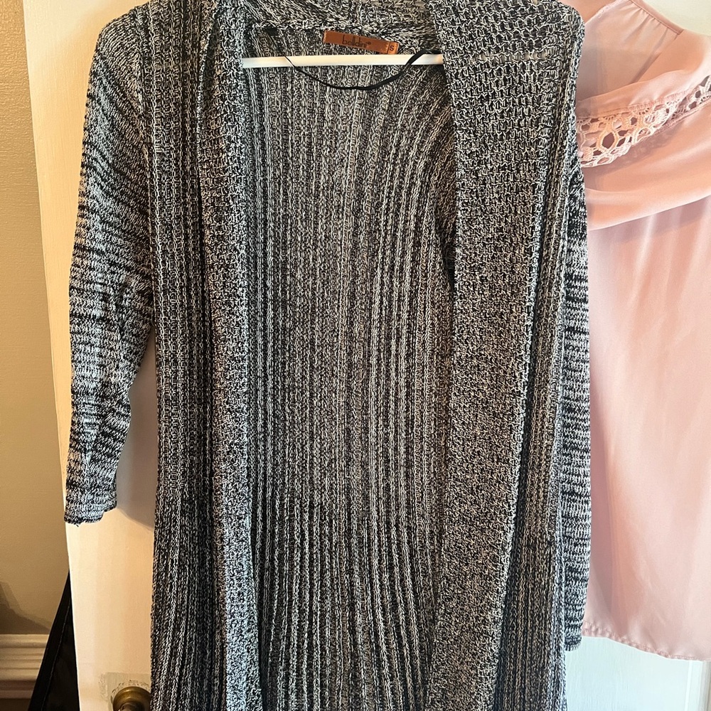 Black and white cardigan